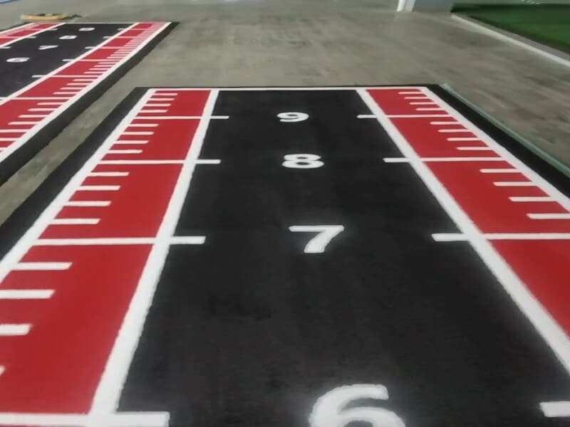 Close up of a perfect turf seam versus a bad one